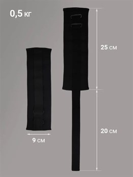 Утяжелители неопреновые Sproots 2 кг (черные) - фото 8089